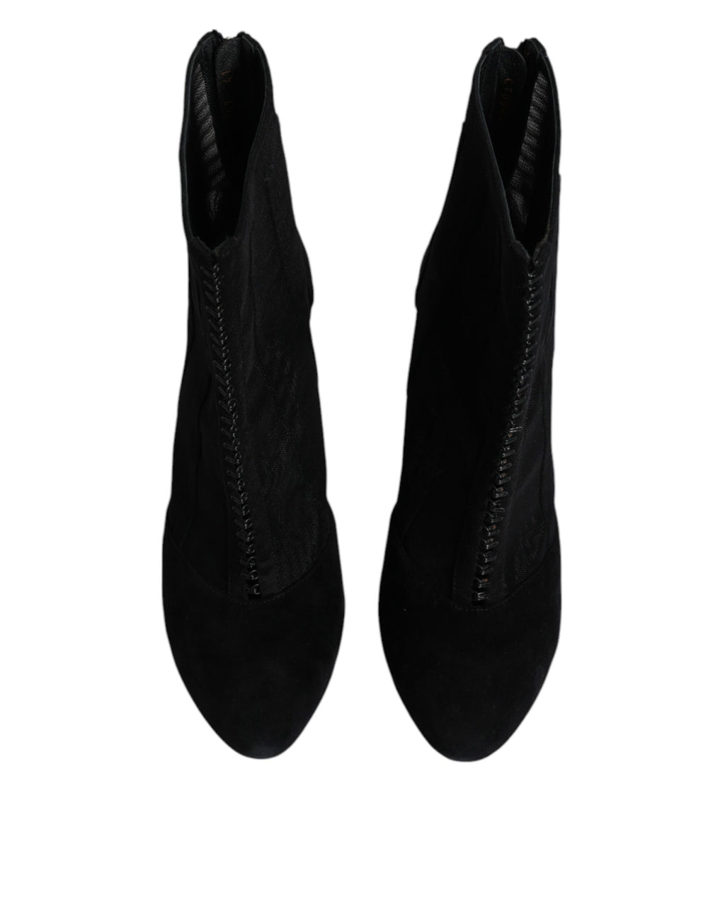 Dolce & Gabbana Schwarz Mesh Stiletto Heels Stiefelette Schuhe