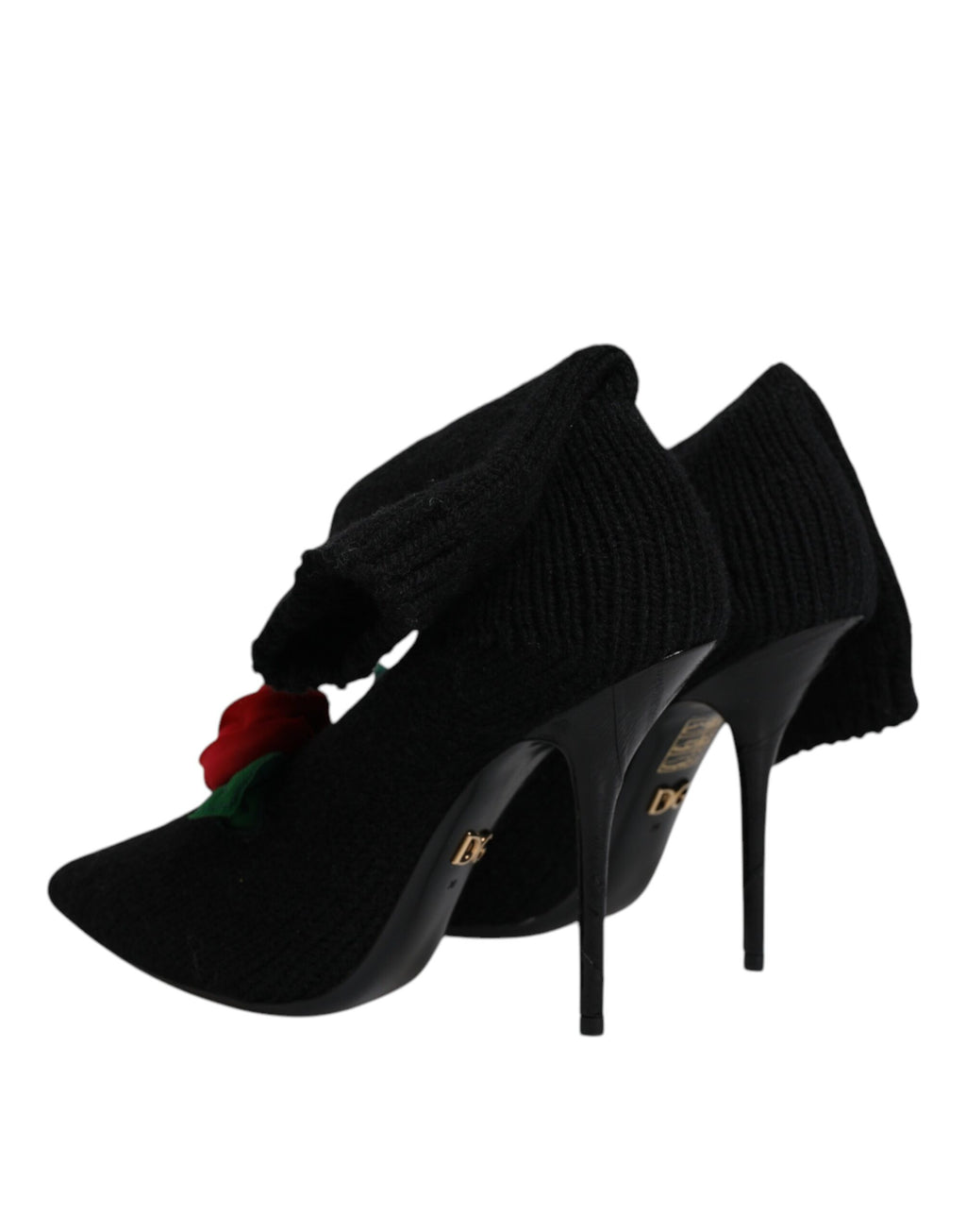 Dolce & Gabbana Schwarze Stiletto High Heels Wadenhohe Stiefel Schuhe