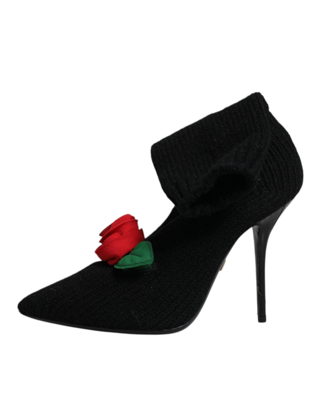 Dolce & Gabbana Schwarze Stiletto High Heels Wadenhohe Stiefel Schuhe