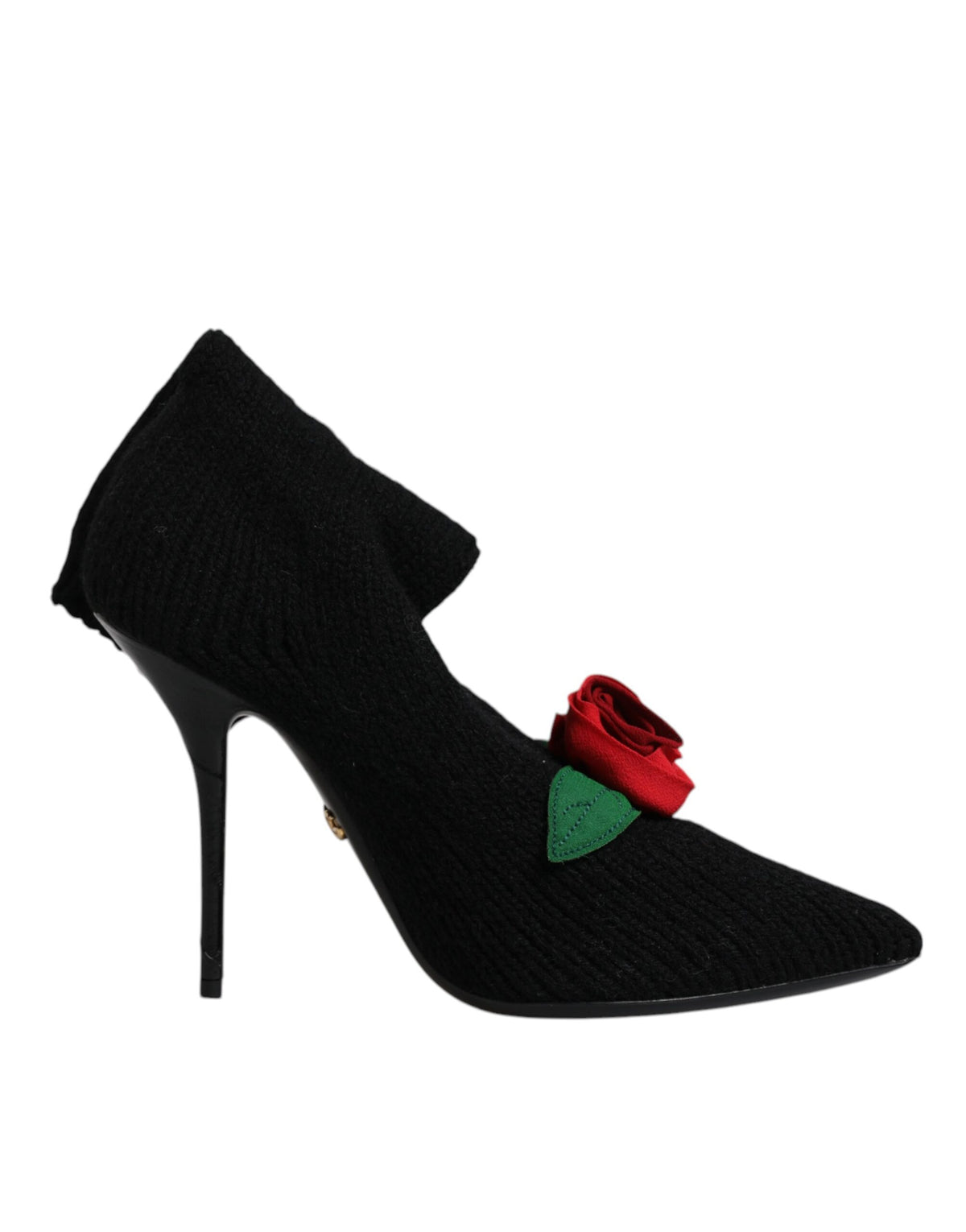 Dolce & Gabbana Schwarze Stiletto High Heels Wadenhohe Stiefel Schuhe