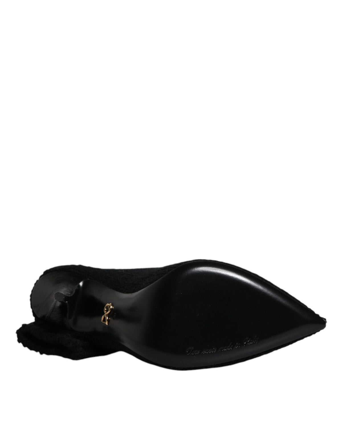 Dolce & Gabbana Schwarze Stiletto High Heels Wadenhohe Stiefel Schuhe