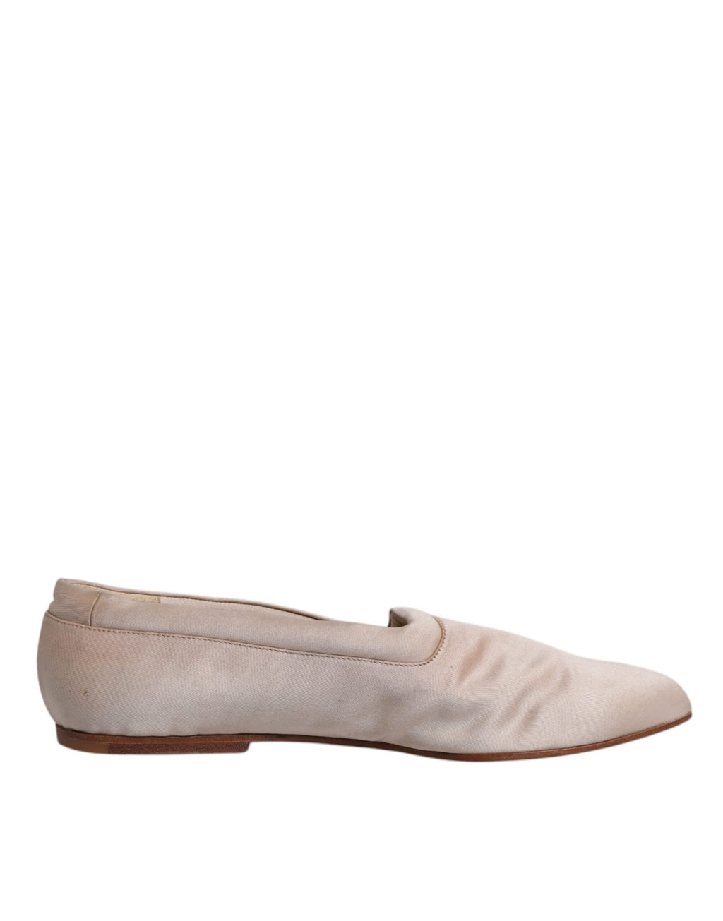 Dolce & Gabbana Beige Stoff Slip On Ballerina Flats Schuhe