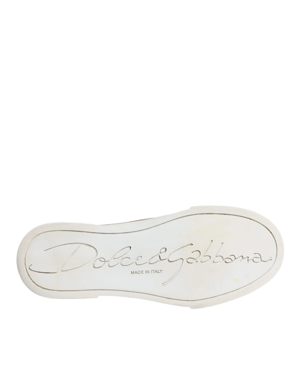 Dolce & Gabbana Gold Weiß Logo Low Top Turnschuhe Schuhe