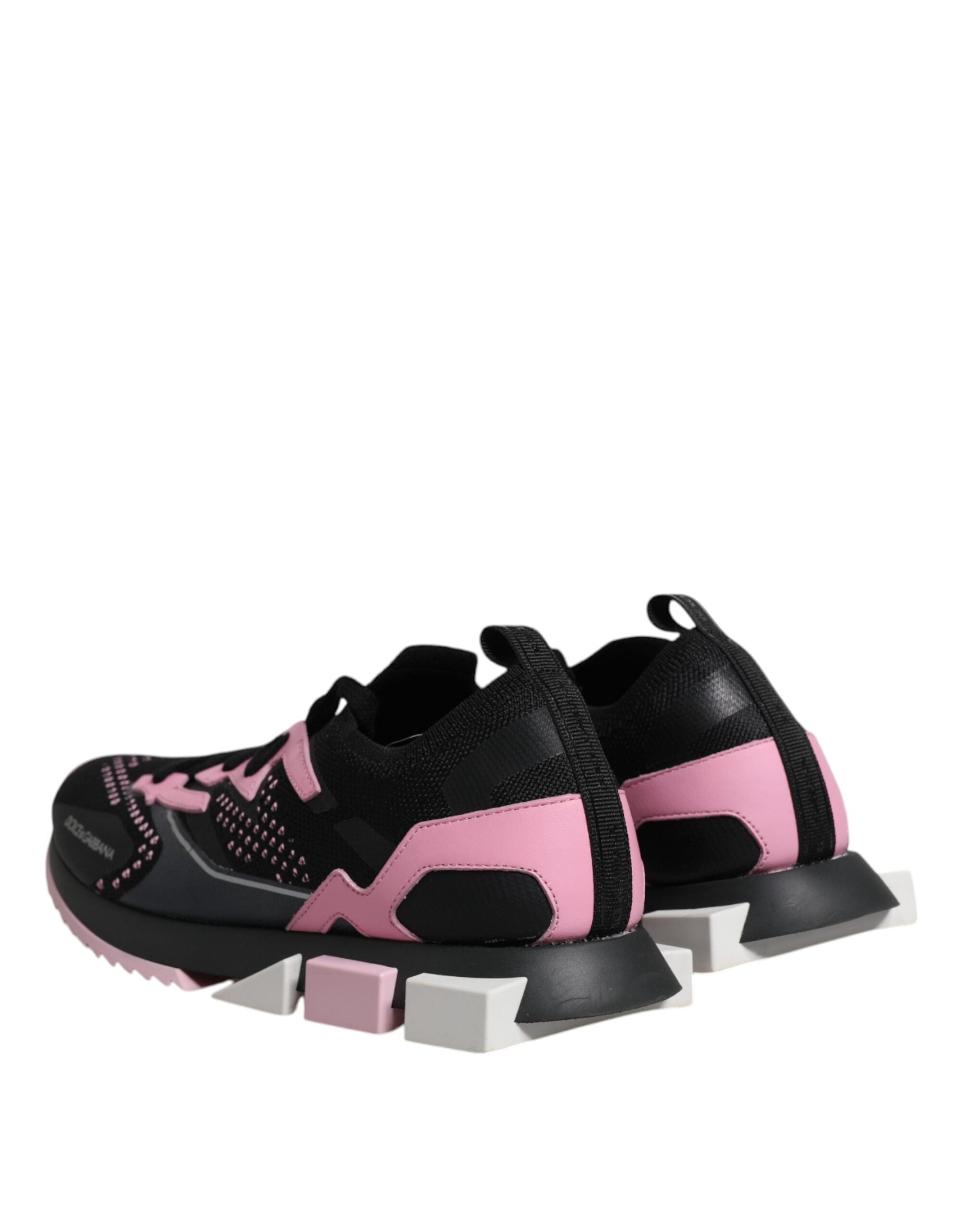 Dolce & Gabbana Schwarz Rosa SORRENTO Sport Stretch Turnschuhe Schuhe