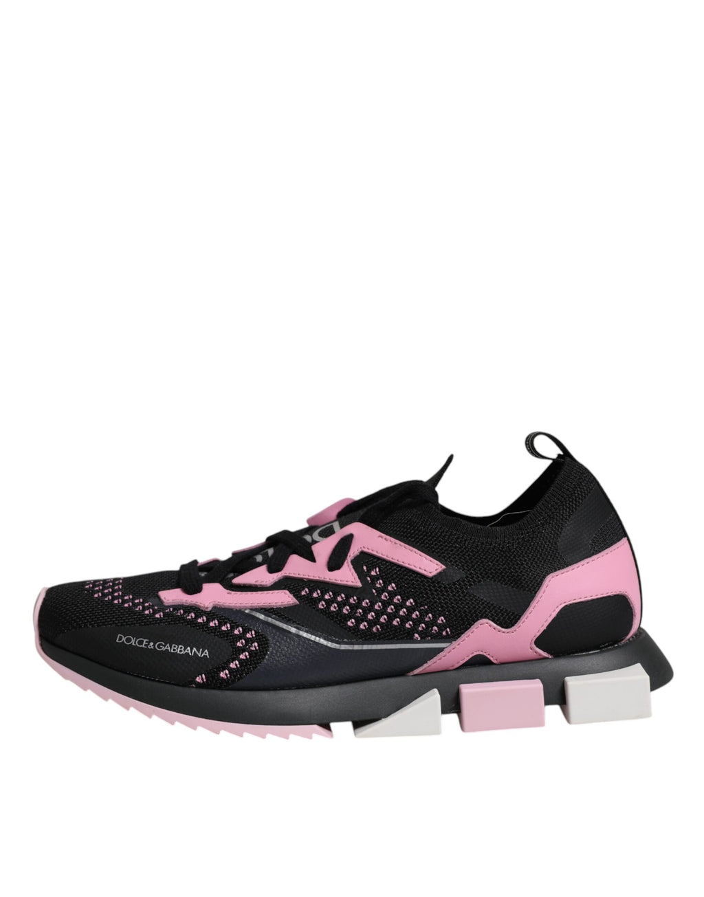 Dolce & Gabbana Schwarz Rosa SORRENTO Sport Stretch Turnschuhe Schuhe