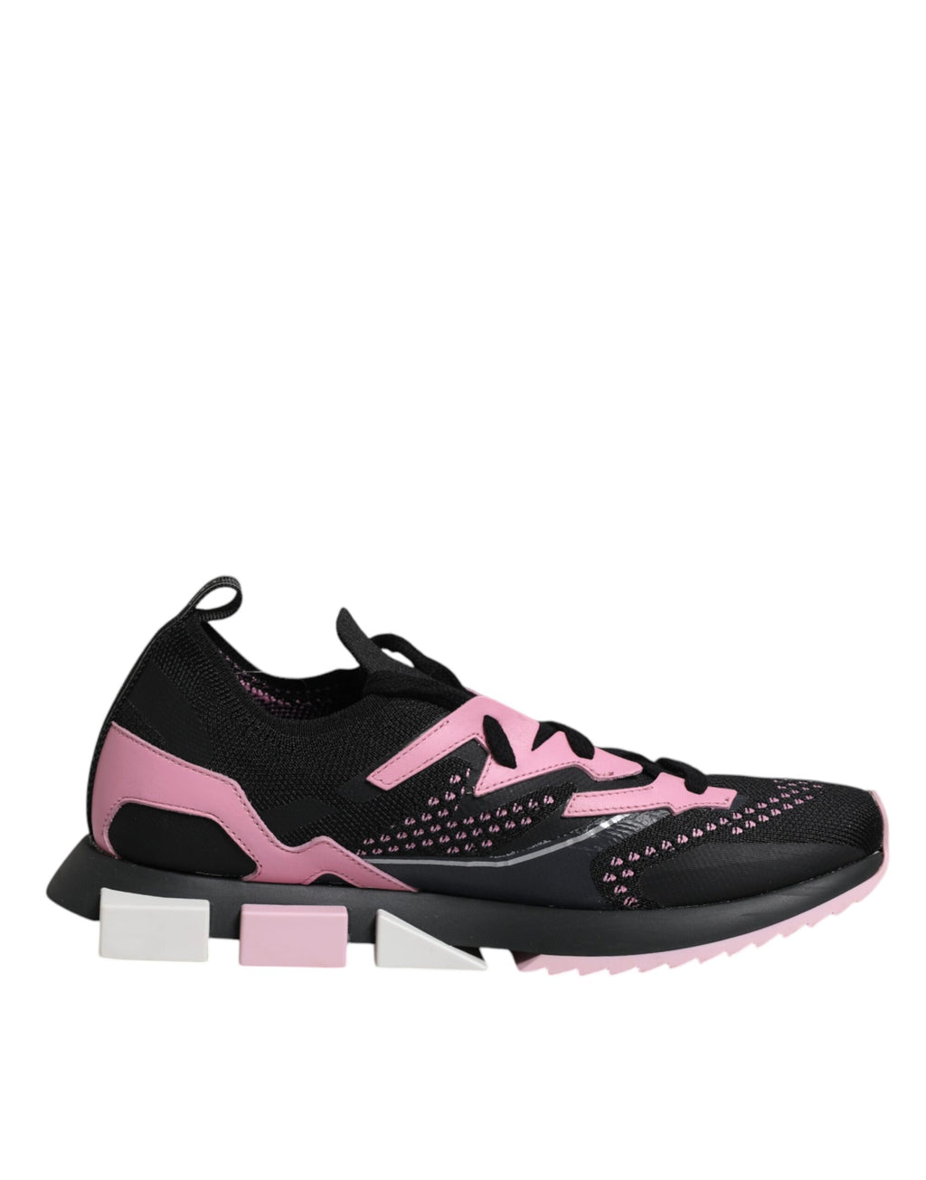 Dolce & Gabbana Schwarz Rosa SORRENTO Sport Stretch Turnschuhe Schuhe