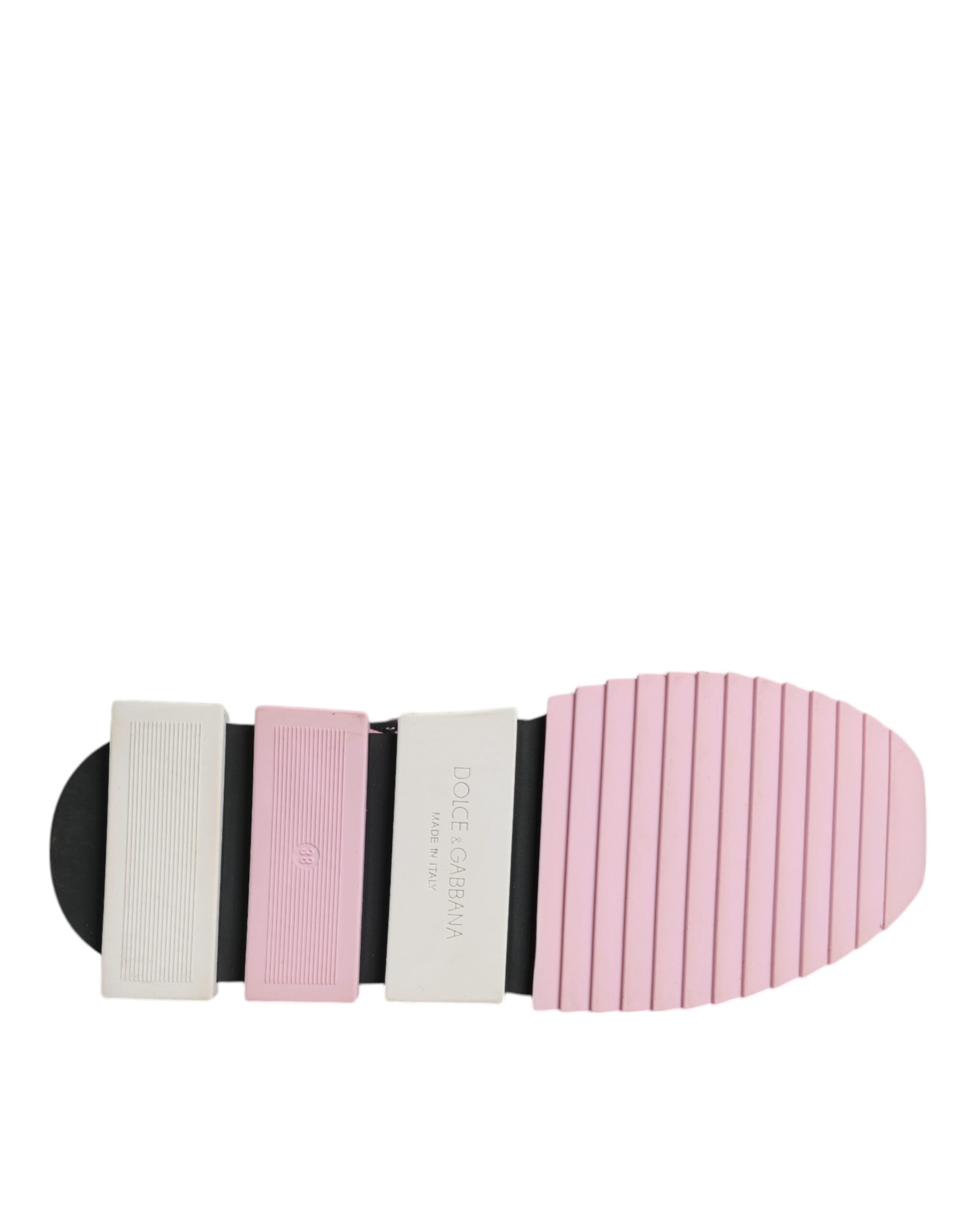 Dolce & Gabbana Schwarz Rosa SORRENTO Sport Stretch Turnschuhe Schuhe