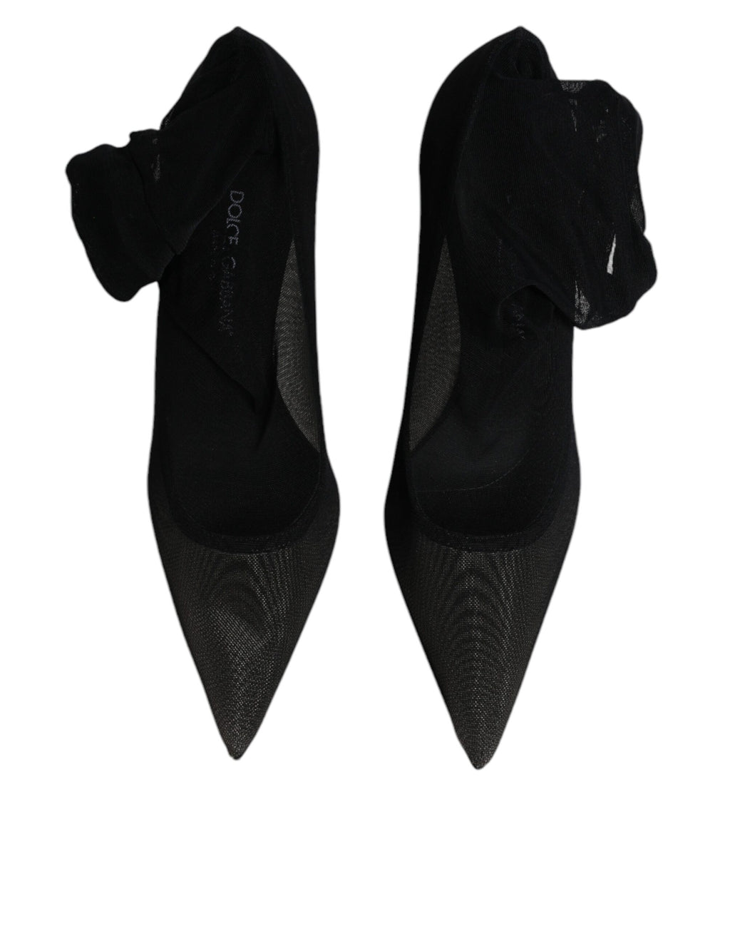 Dolce & Gabbana Schwarz Viskose Mesh Socke Stil Stiefel Schuhe