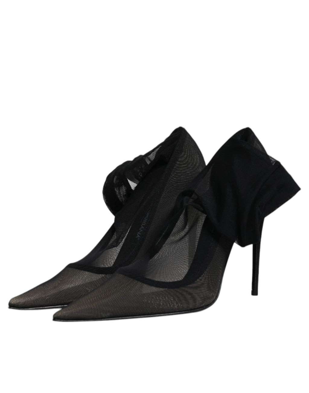 Dolce & Gabbana Schwarz Viskose Mesh Socke Stil Stiefel Schuhe