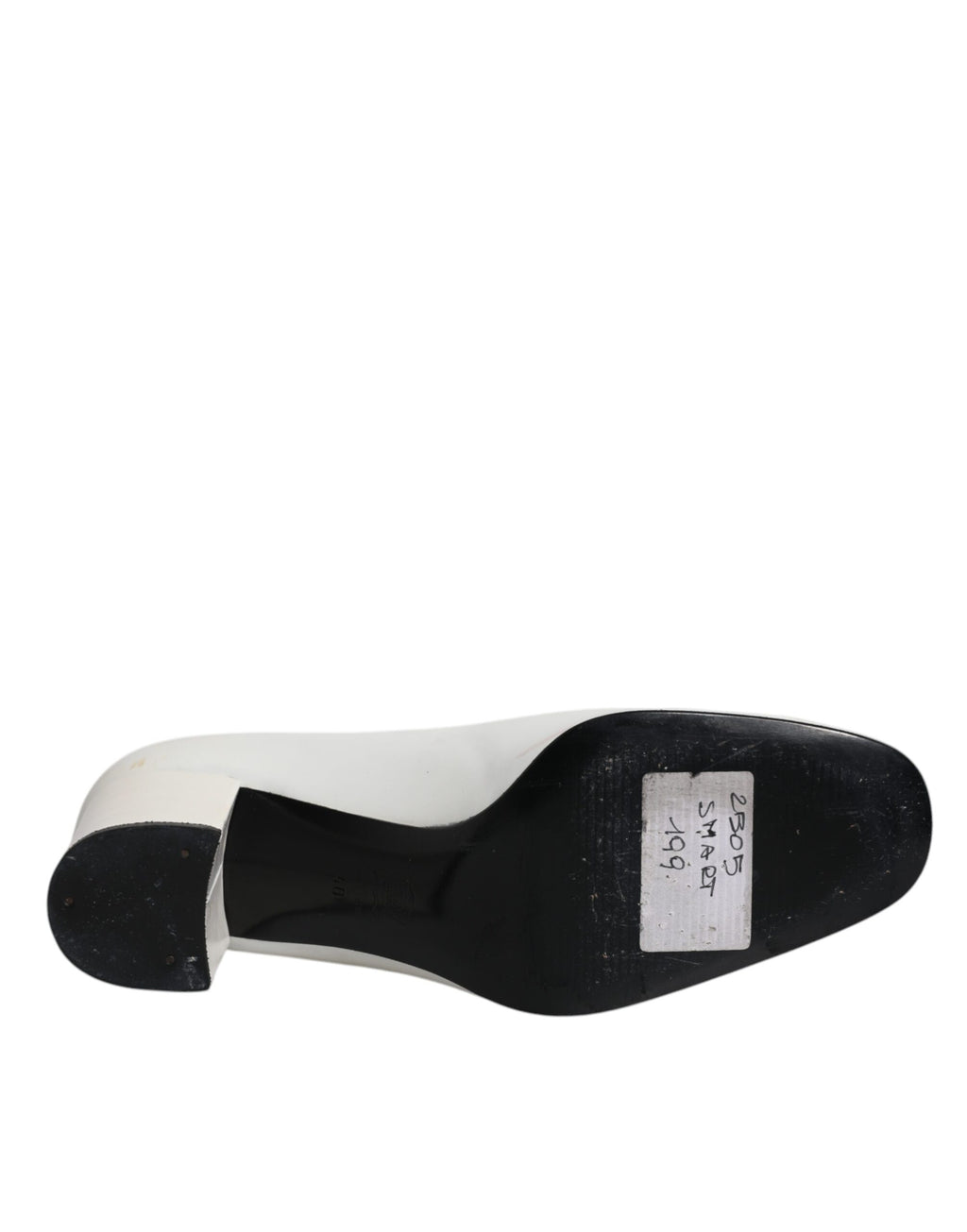 Dolce & Gabbana Weiß Leder Blockabsatz Pumps Schuhe