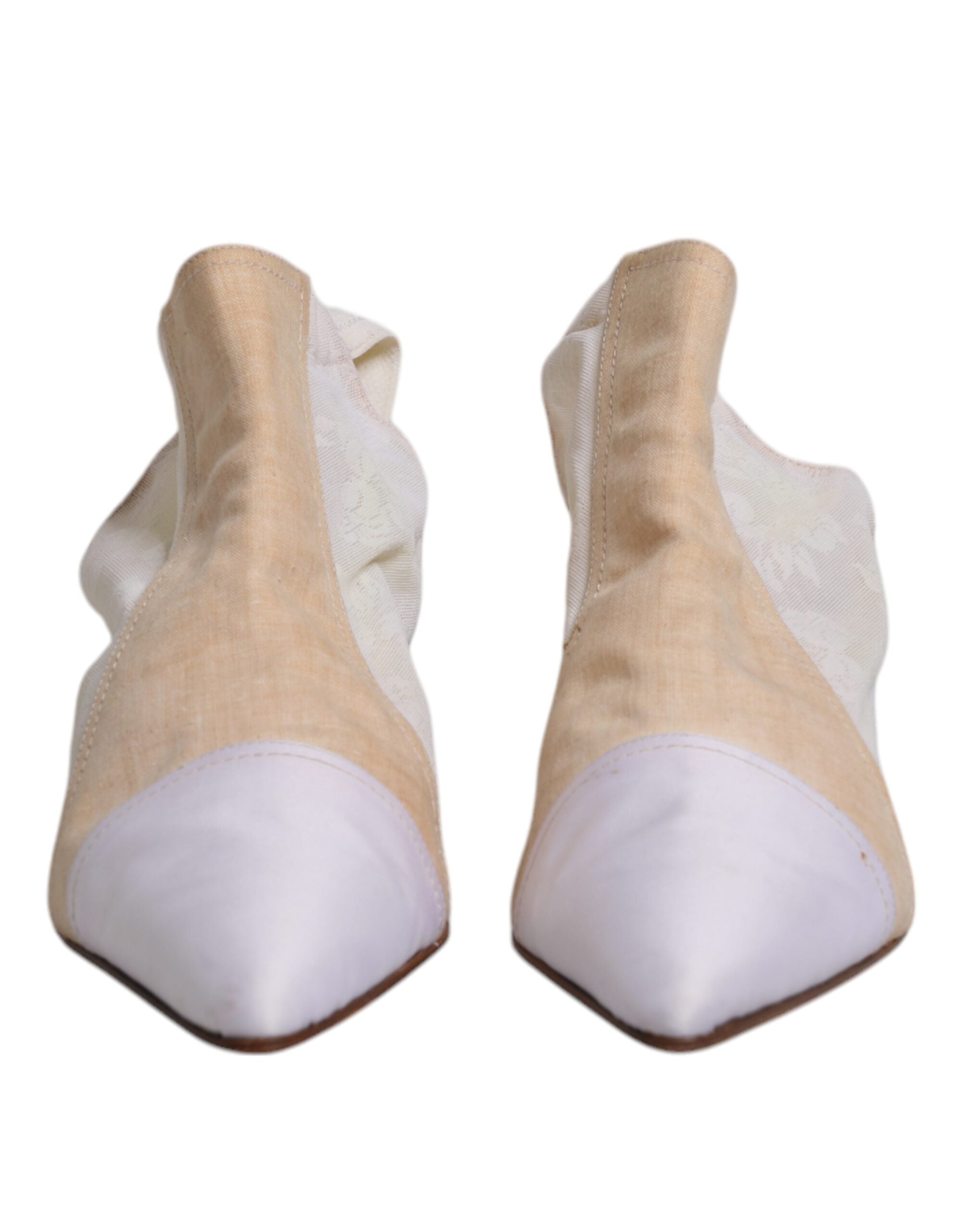 Dolce & Gabbana Multicolor Patchwork Heels Slingback Schuhe