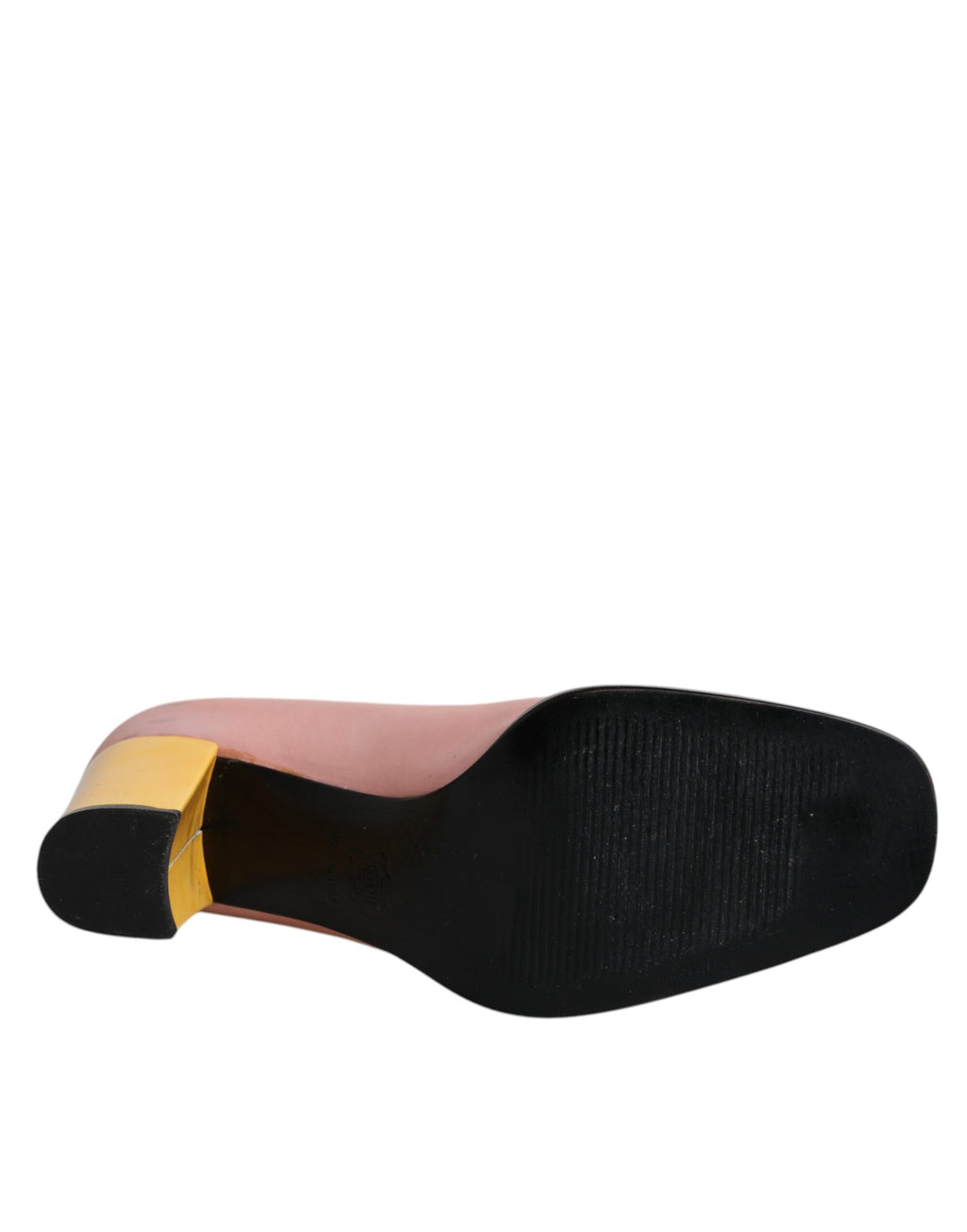 Dolce & Gabbana Rosa Gelb Leder Blockabsatz Pumps Schuhe