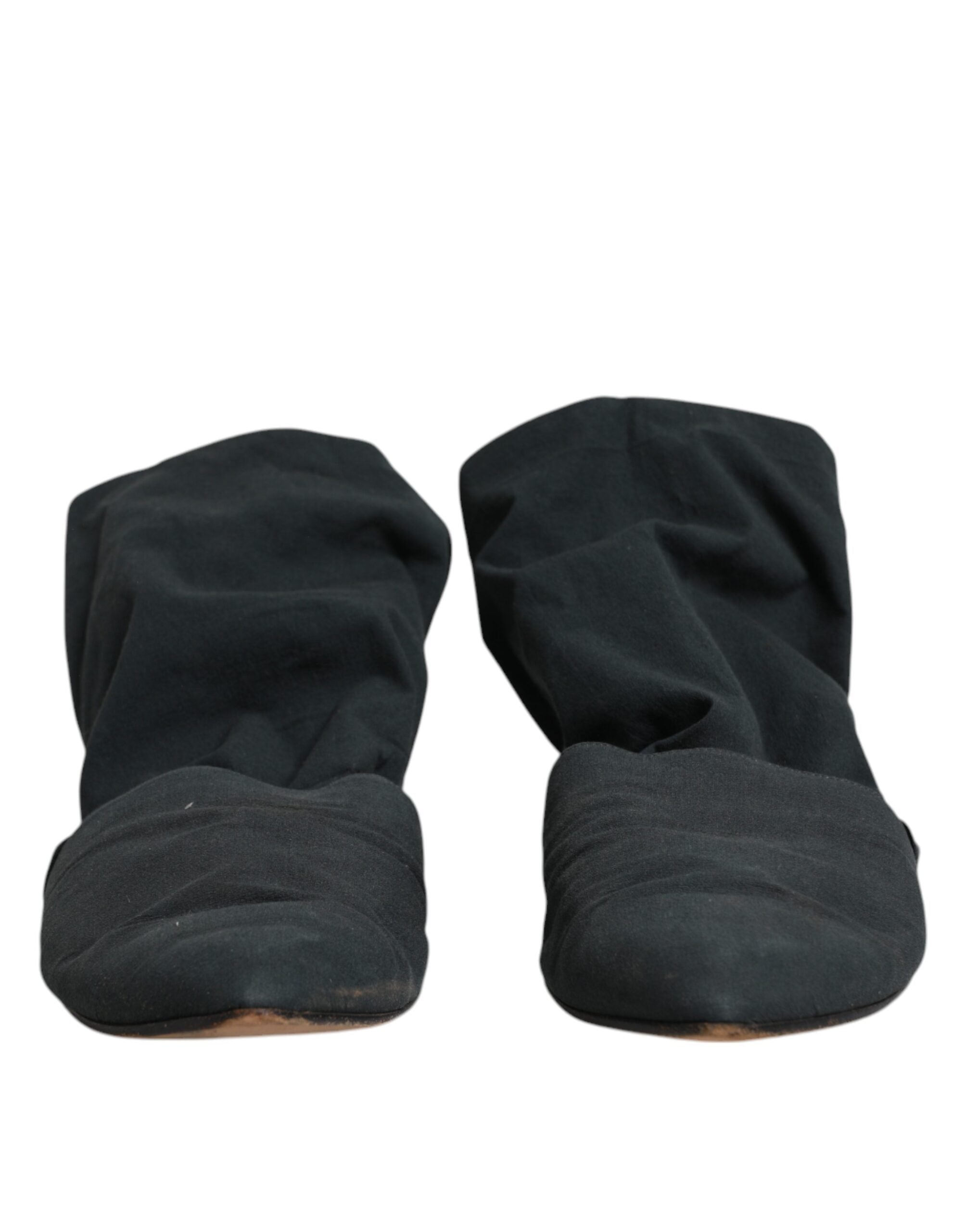 Dolce & Gabbana Grüne Baumwolle Socke Stil Ankle Stiefel Schuhe