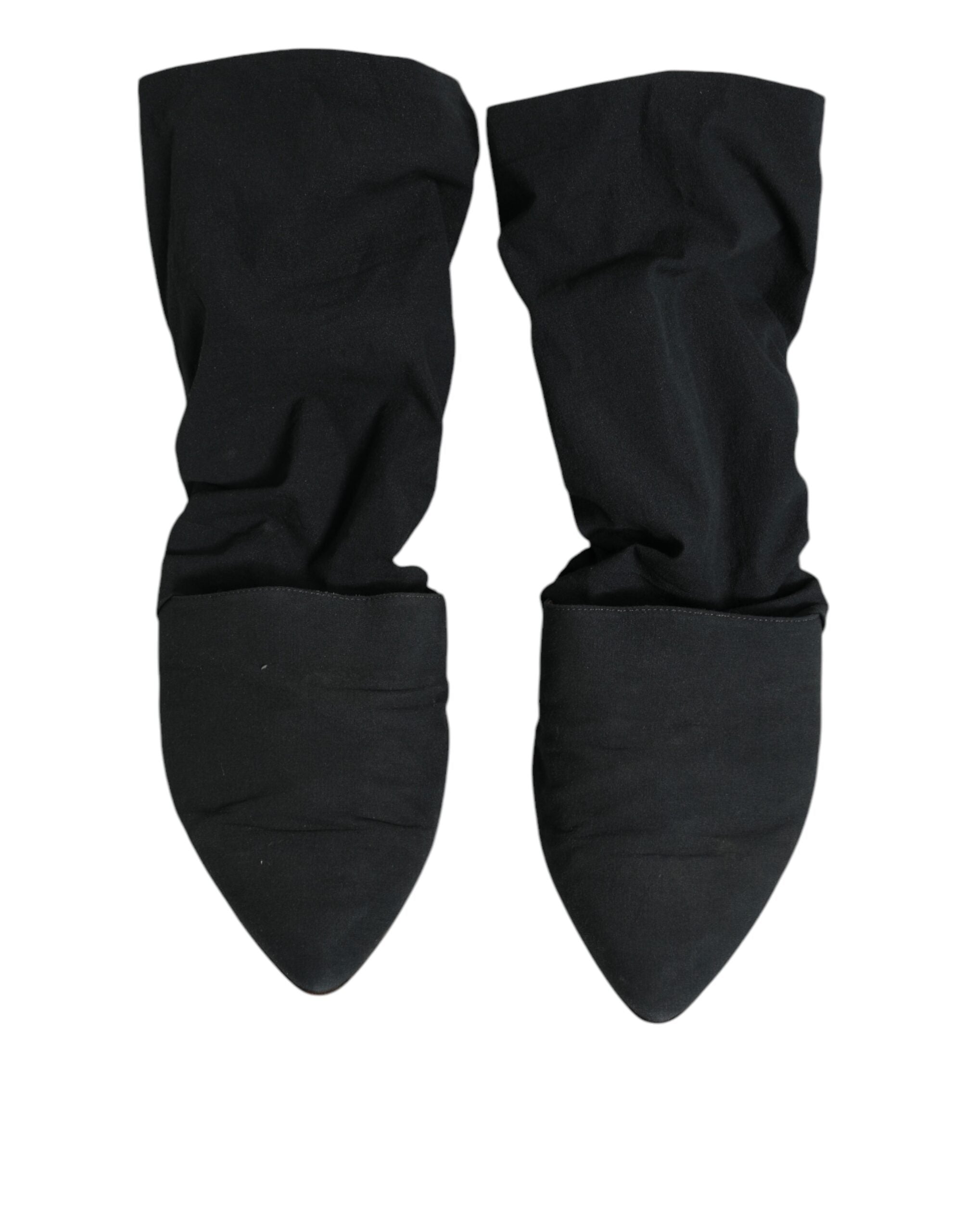 Dolce & Gabbana Grüne Baumwolle Socke Stil Ankle Stiefel Schuhe