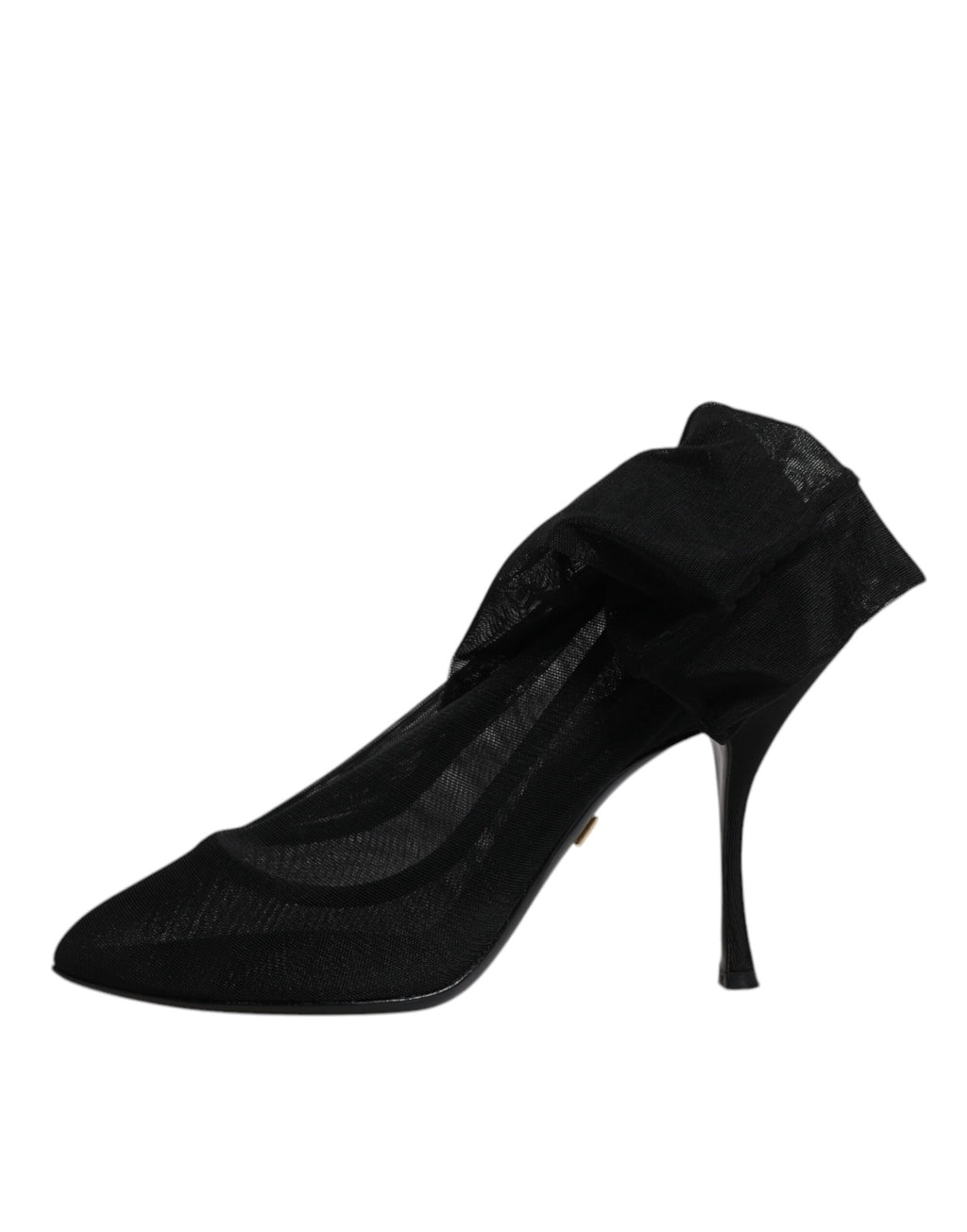 Dolce & Gabbana Schwarz Seide Mesh Socke Stil Stiefel Schuhe