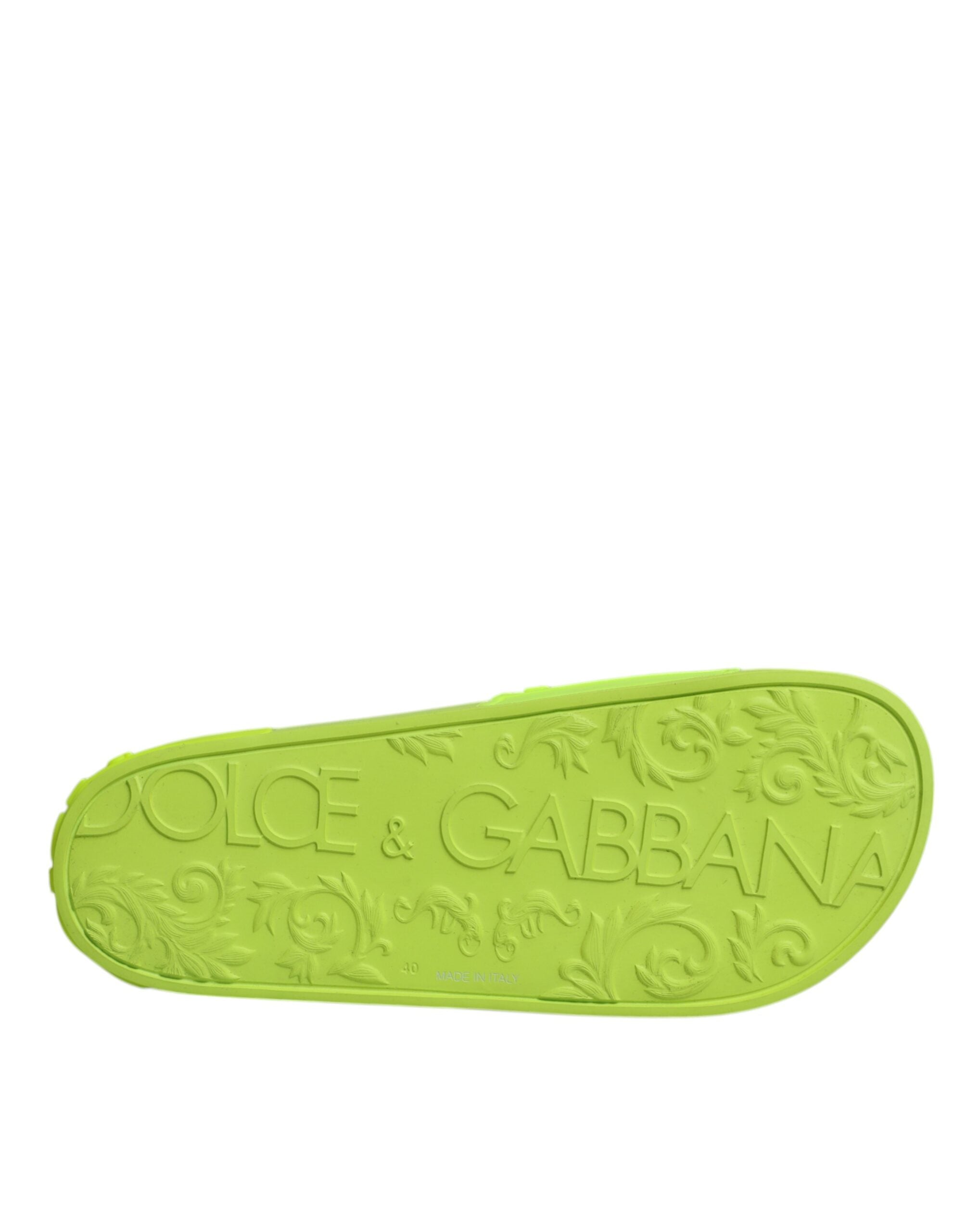 Dolce & Gabbana Gummirutschen Sandalen Strandbekleidung Schuhe grün