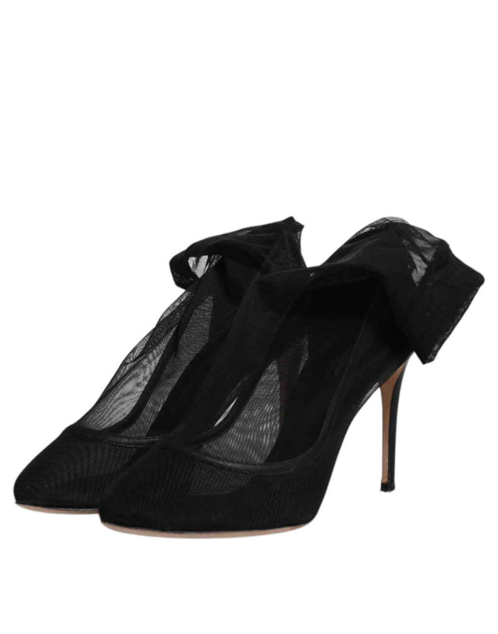 Dolce & Gabbana Schwarz Nylon Mesh Socke Stil Stiefel Schuhe