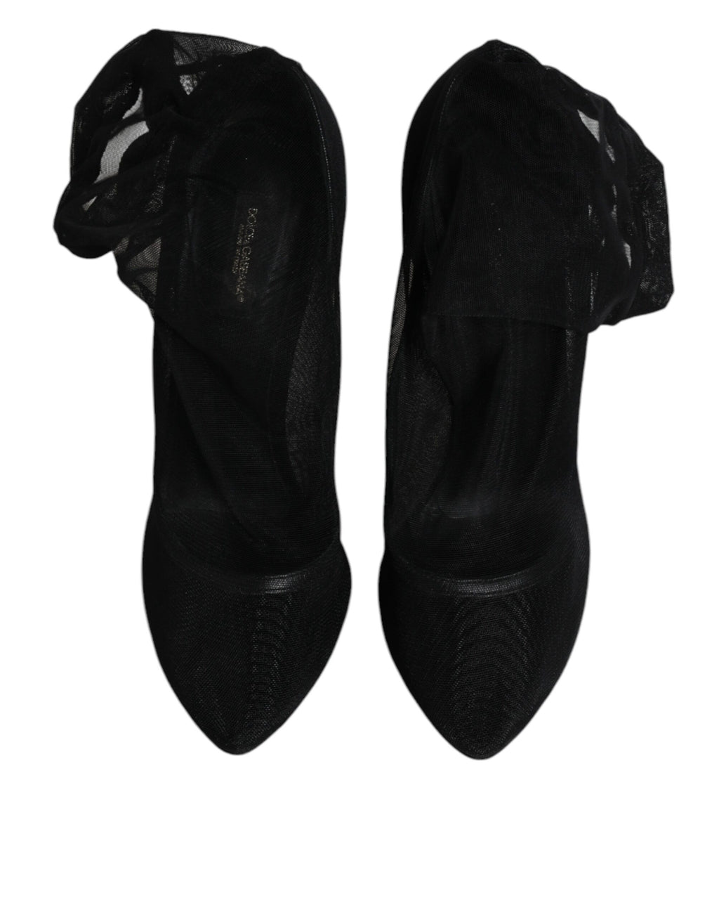 Dolce & Gabbana Schwarz Nylon Mesh Socke Stil Stiefel Schuhe