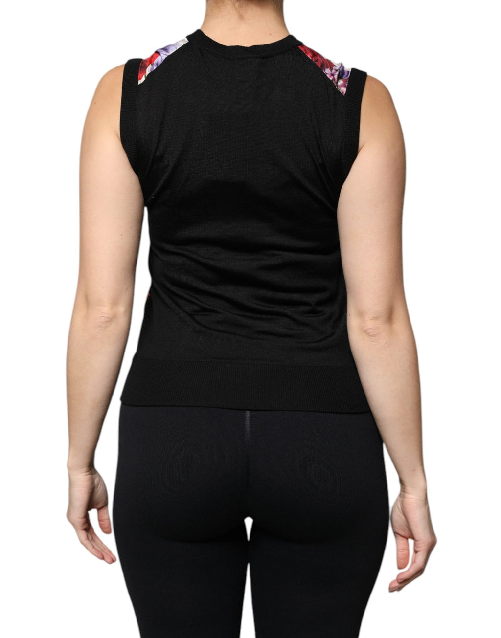 Dolce & Gabbana Multicolor Floral Silk Sleeveless Tank Bluse Top
