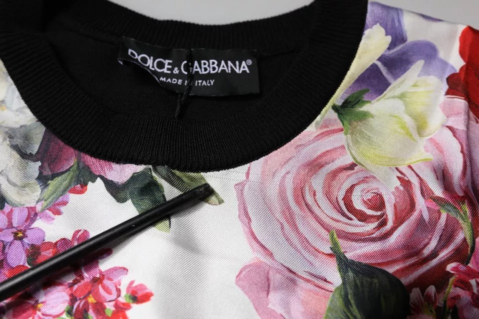 Dolce & Gabbana Multicolor Floral Silk Sleeveless Tank Bluse Top