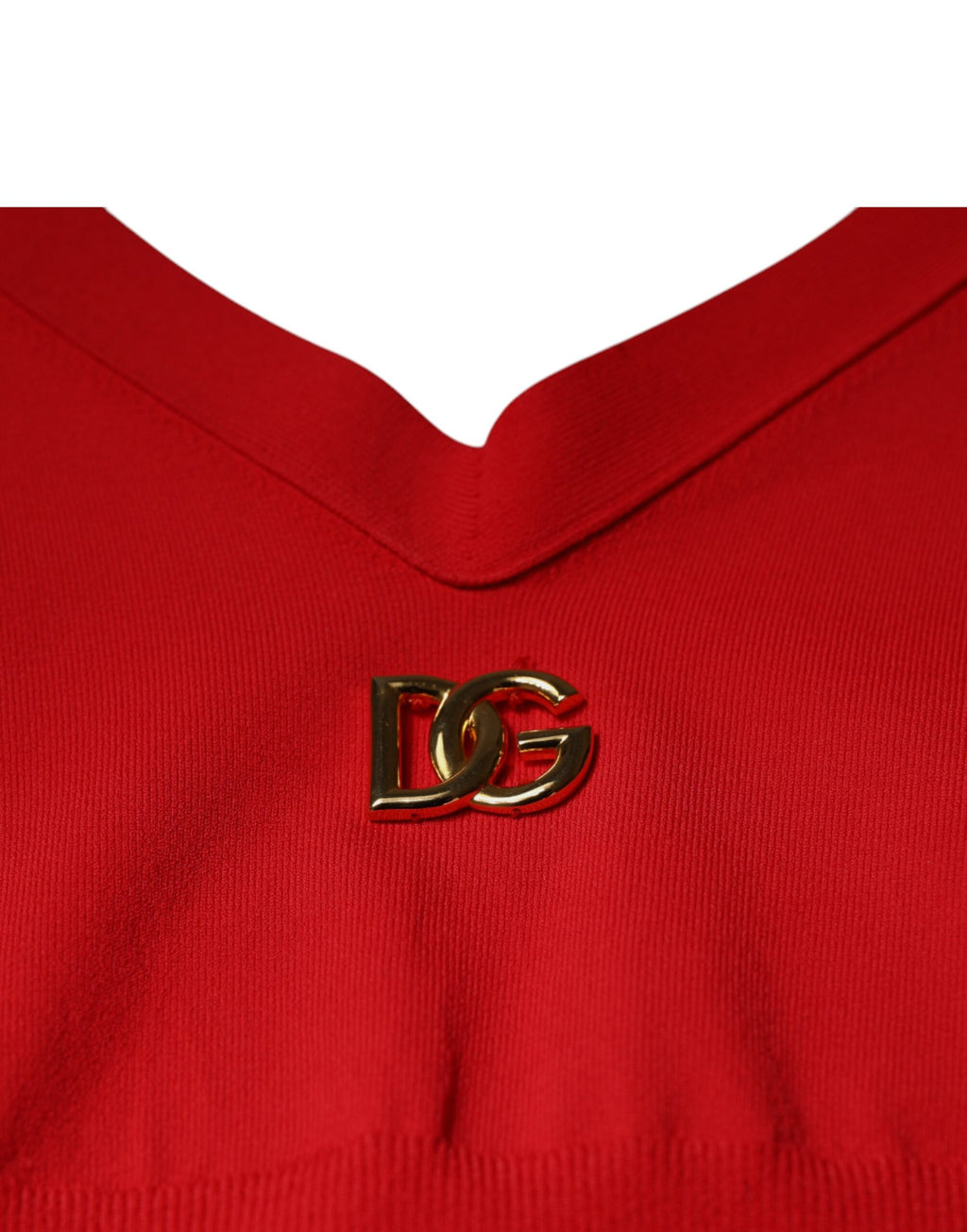 Dolce & Gabbana Rotes ärmelloses Viskose-Träger-Top