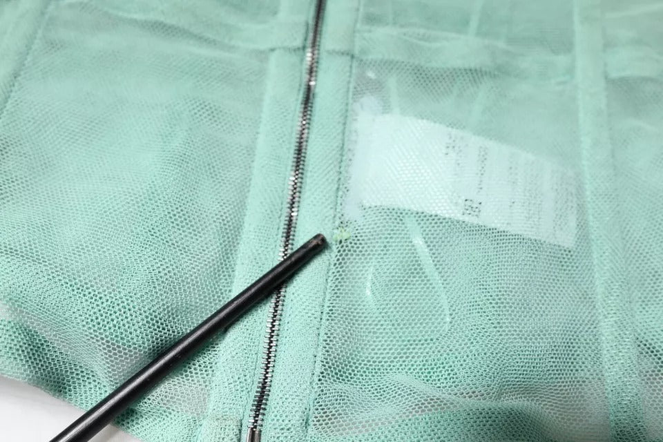 Dolce & Gabbana Grünes Baumwoll-Bustier Korsett ärmelloses Top