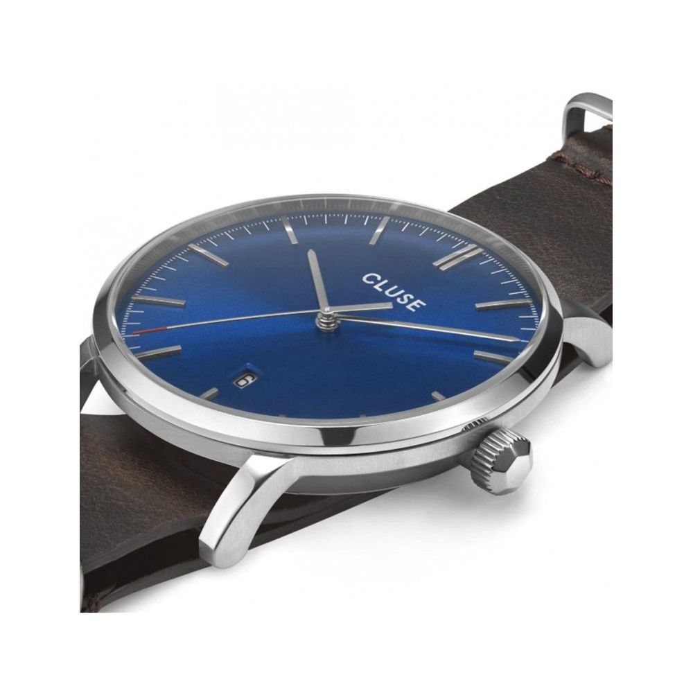 Cluse Braune Leder-Dress-Uhr