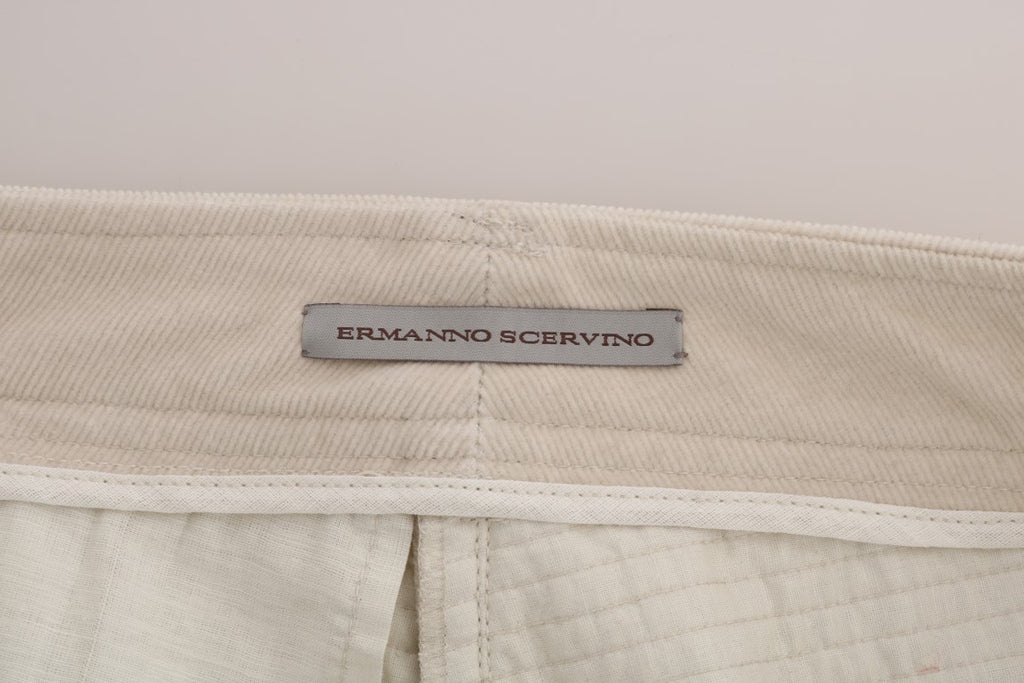 Ermanno Scervino Beige Slim Jeans Cord Skinny Hosen