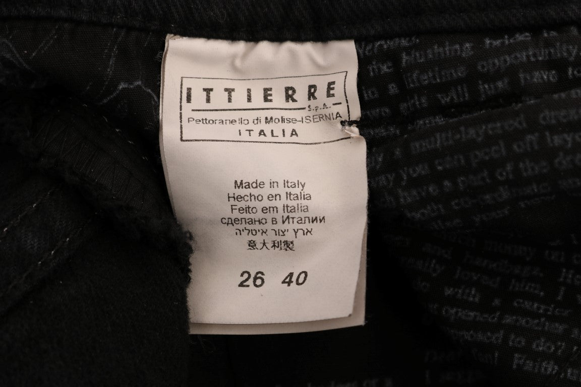 John Galliano Graue Baumwoll-Stretch-Jeans mit normaler Passform