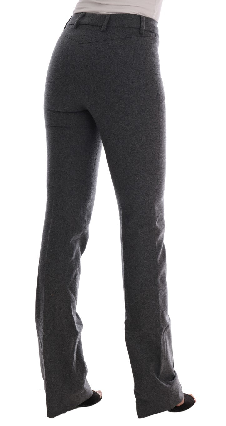 Ermanno Scervino Graue Stretch-Hose aus Wolle
