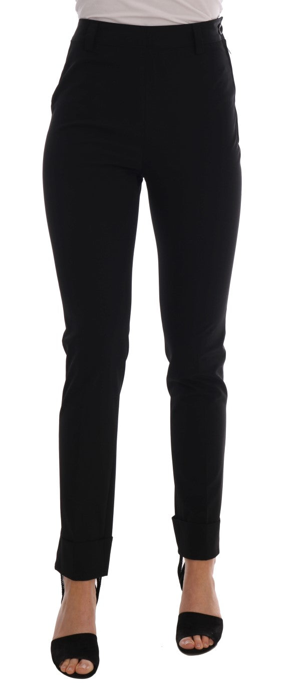 Ermanno Scervino Schwarze Stretch-Leggings-Hose