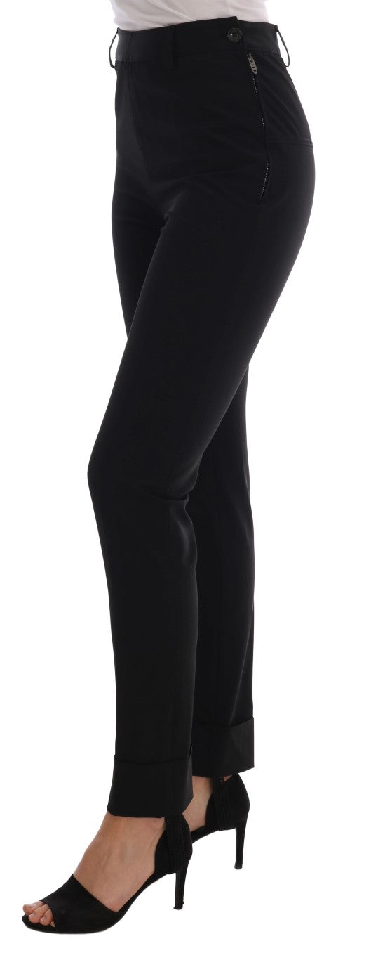 Ermanno Scervino Schwarze Stretch-Leggings-Hose