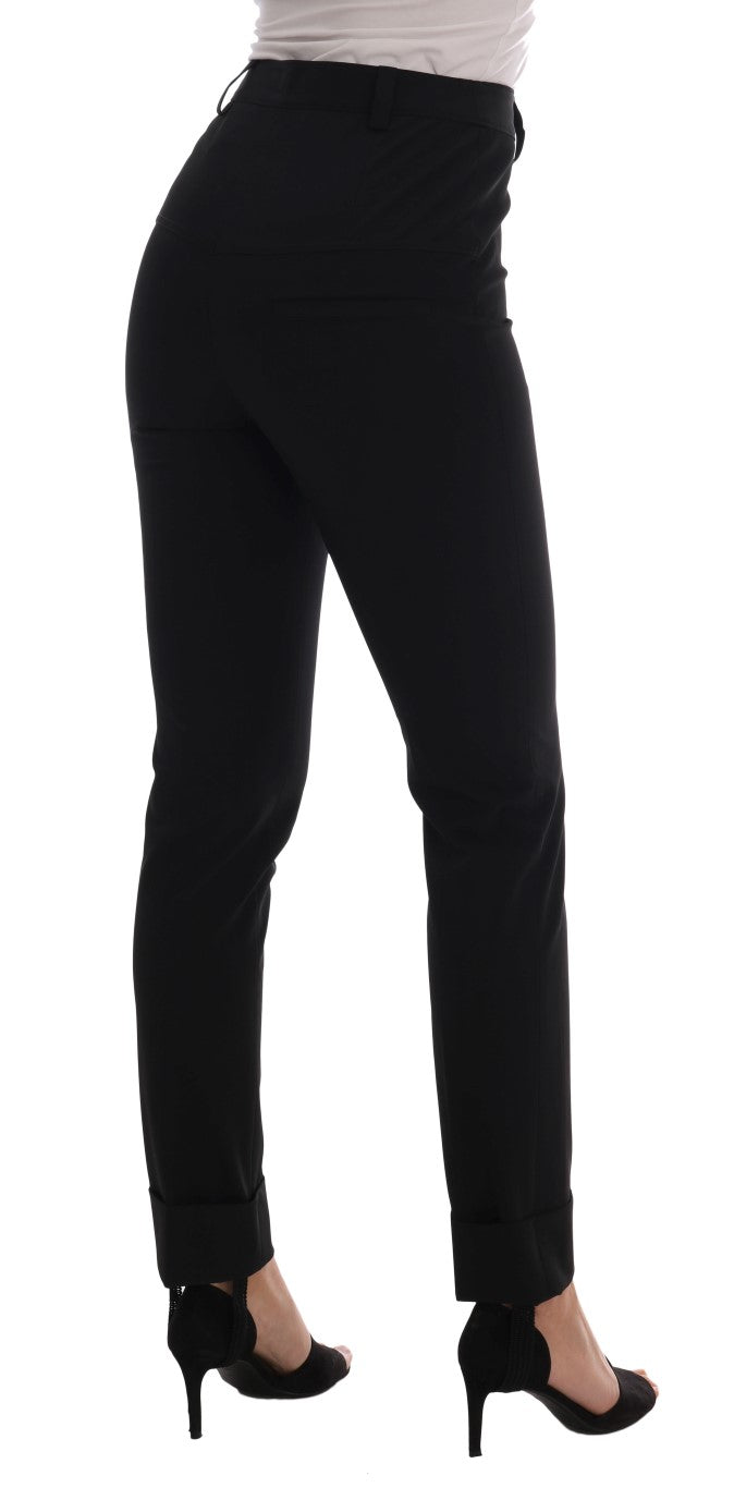 Ermanno Scervino Schwarze Stretch-Leggings-Hose