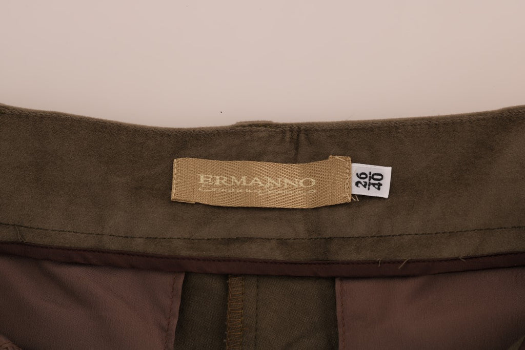 Ermanno Scervino Bermudashorts aus braunem Samt