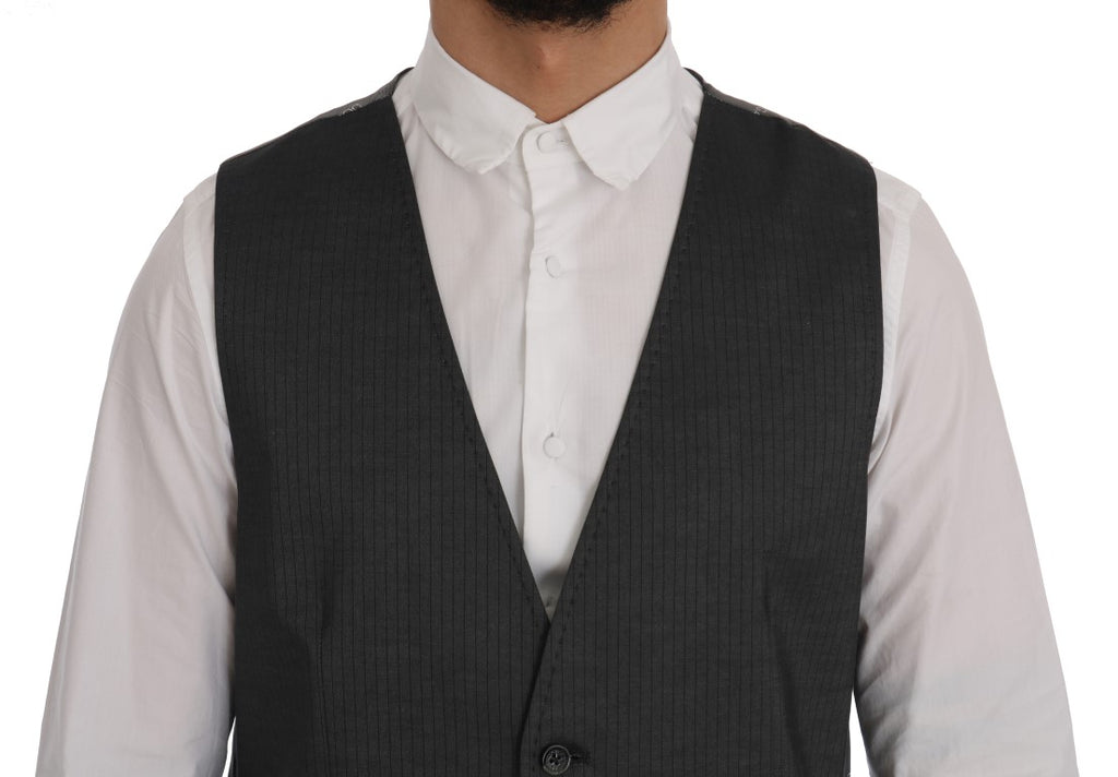 Dolce & Gabbana Graue STAFF Baumwollseidenweste