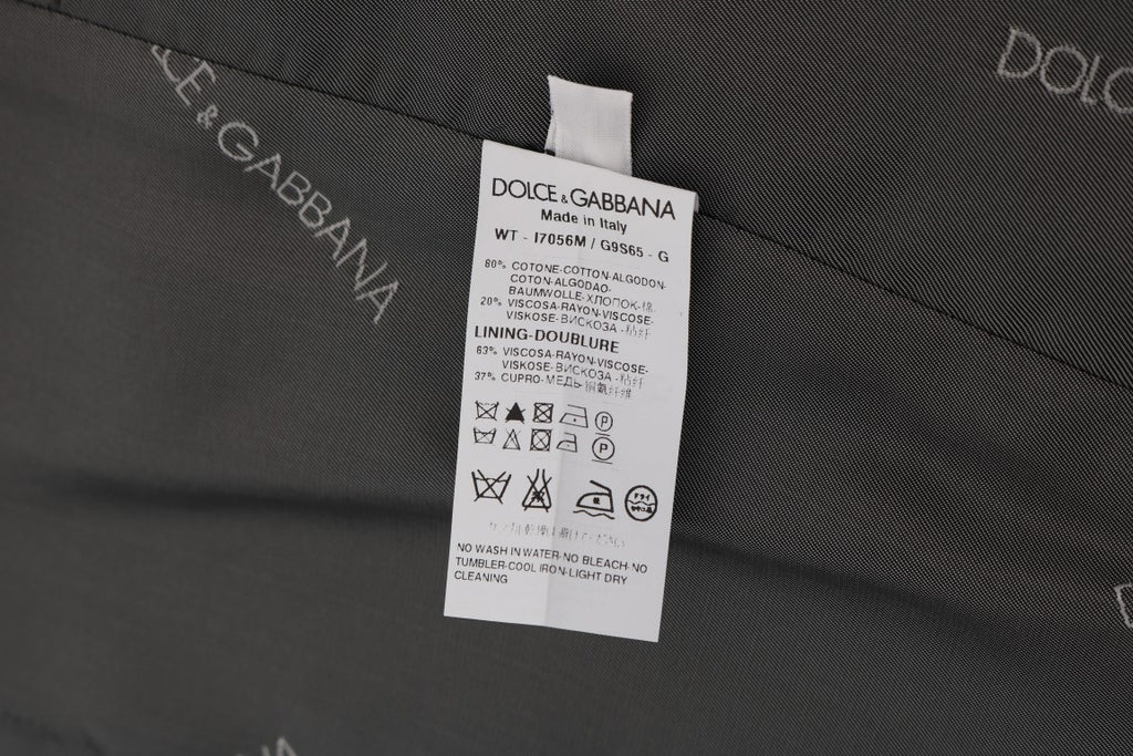Dolce & Gabbana Graue STAFF Baumwollseidenweste