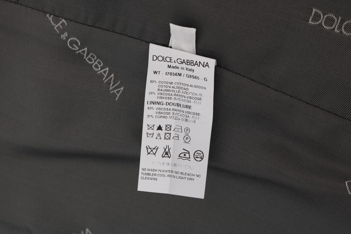 Dolce & Gabbana Graue STAFF Baumwollseidenweste