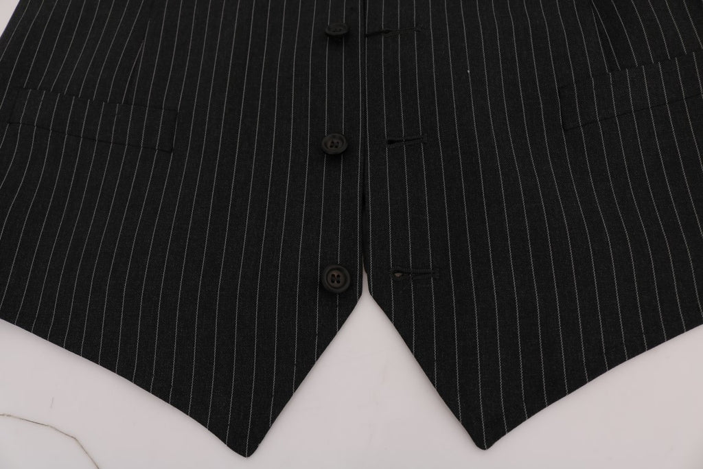 Dolce & Gabbana Graue Stretchweste aus Wolle