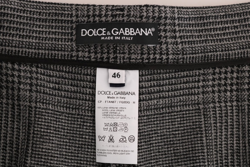 Dolce & Gabbana Graue Caprihose aus Wolle