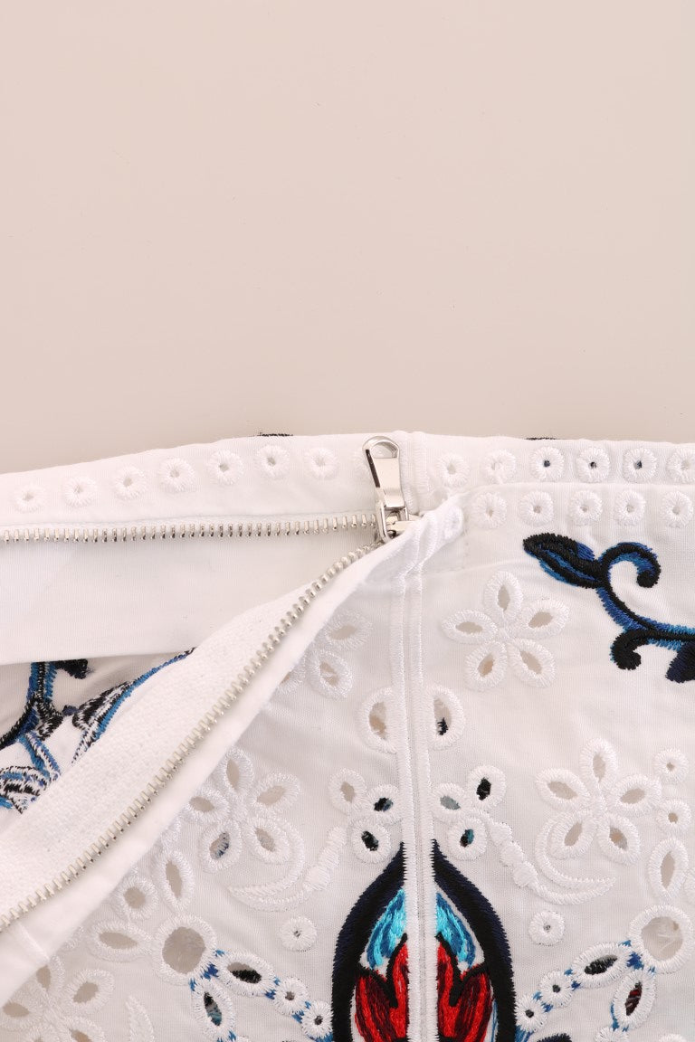 Dolce & Gabbana Mulicolor Majolika Ausschnitt Caprihose