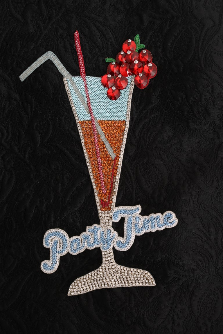 Dolce & Gabbana Schwarzer Märchen-Kristall-Kapuzenpulli