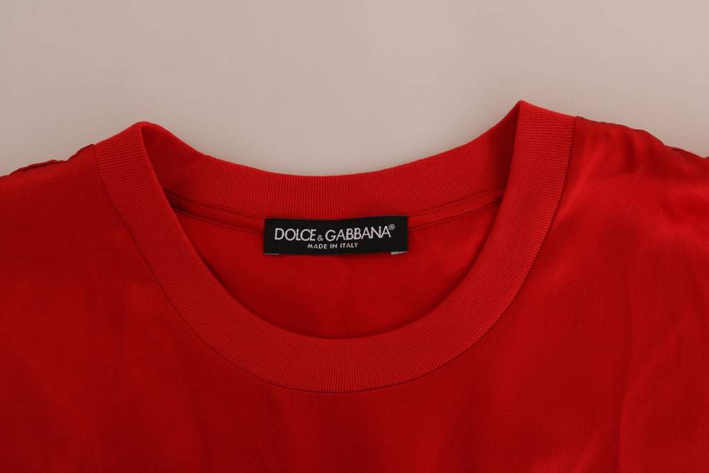 Dolce & Gabbana Rote Seide Orange Vase Crystal Top