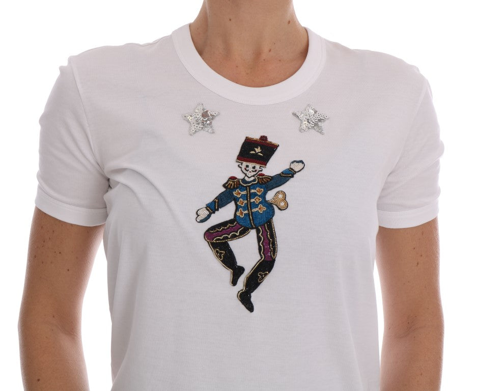 Dolce & Gabbana Weißes T-Shirt Märchen aus Baumwolle