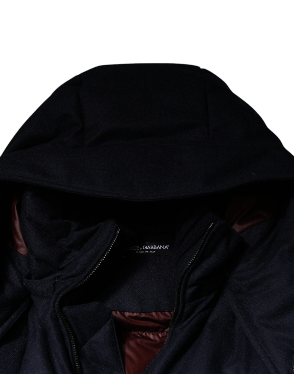 Dolce & Gabbana Schwarzes Nylon mit Kapuze Puffer Männer Mantel Jacke