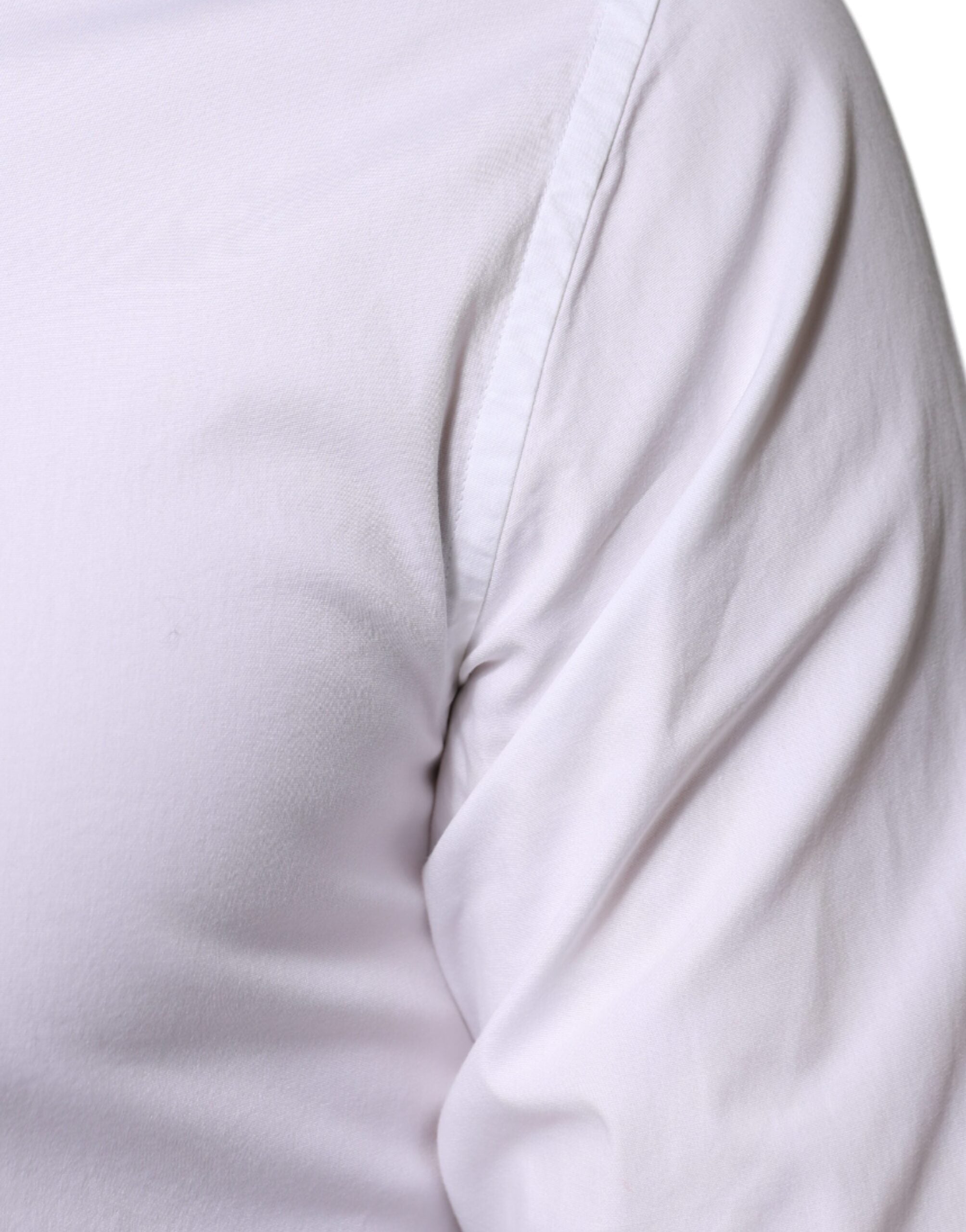 Dolce & Gabbana Weißes formelles Herrenhemd GOLD aus Baumwolle