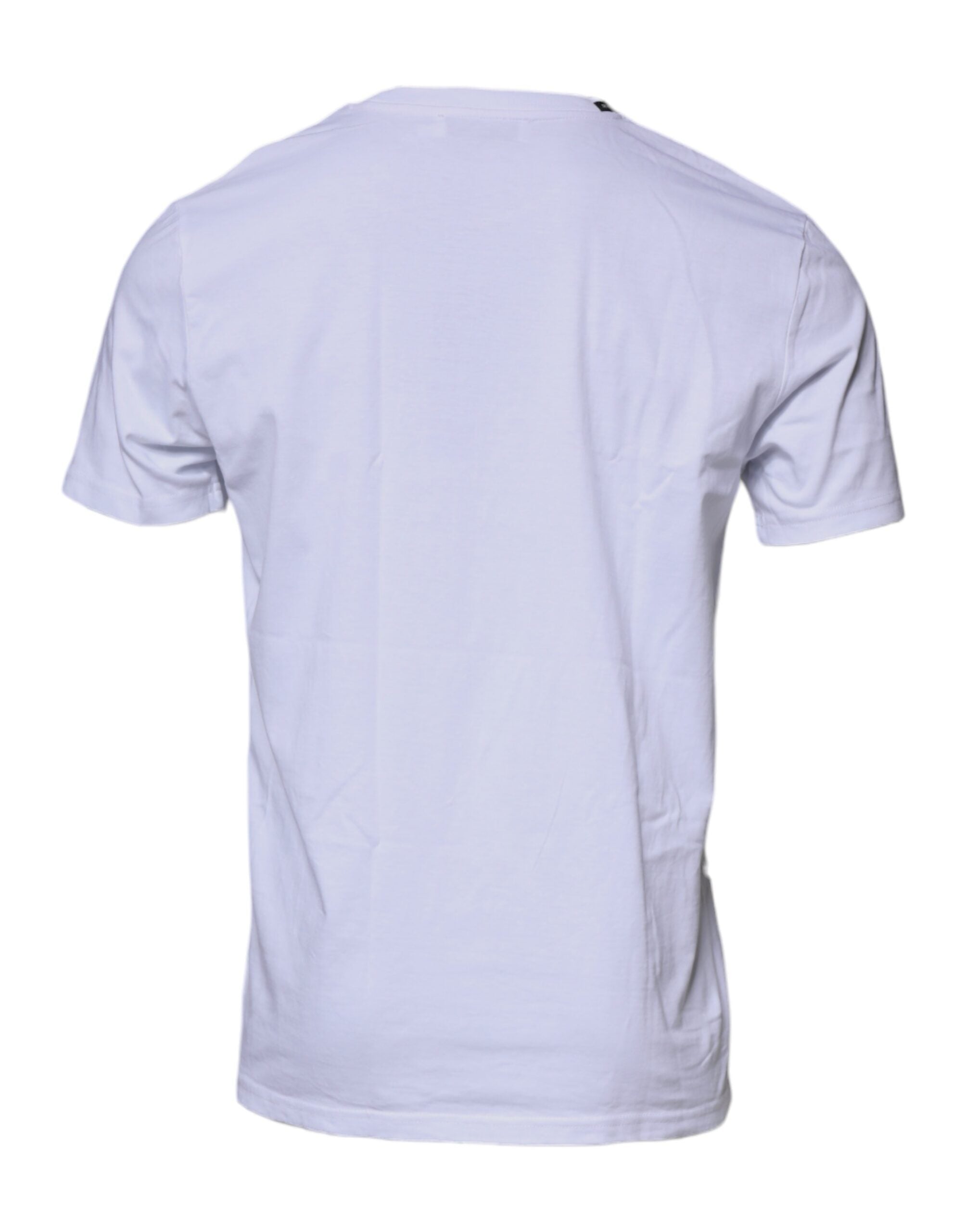 Dolce & Gabbana Weiß Rot Leopard Baumwolle Rundhals T-Shirt