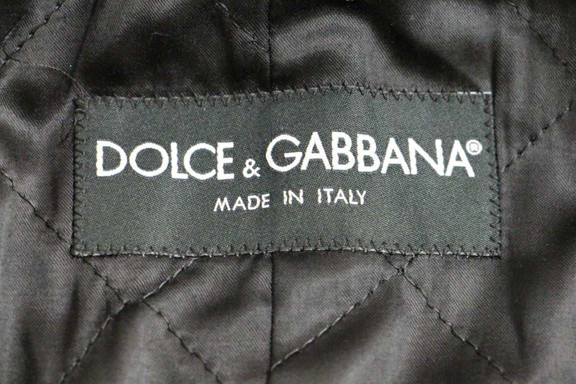 Dolce & Gabbana Grauer doppelreihiger Mantel Jacke