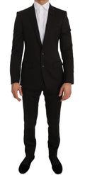 Dolce & Gabbana Brauner Woll-Kristallbienen-Slim-Fit MARTINI