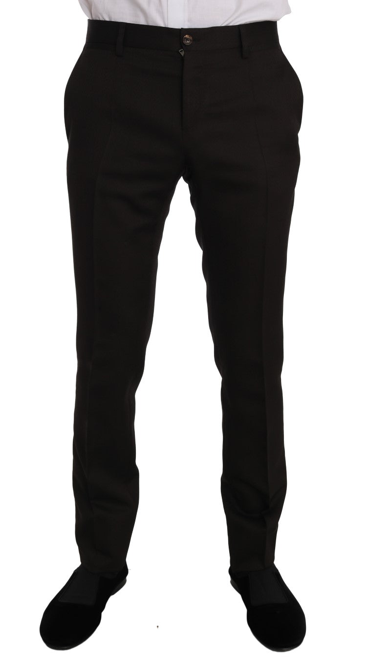 Dolce & Gabbana Brauner Woll-Kristallbienen-Slim-Fit MARTINI