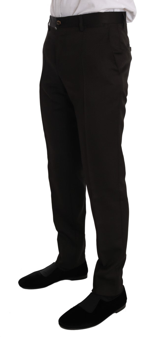 Dolce & Gabbana Brauner Woll-Kristallbienen-Slim-Fit MARTINI